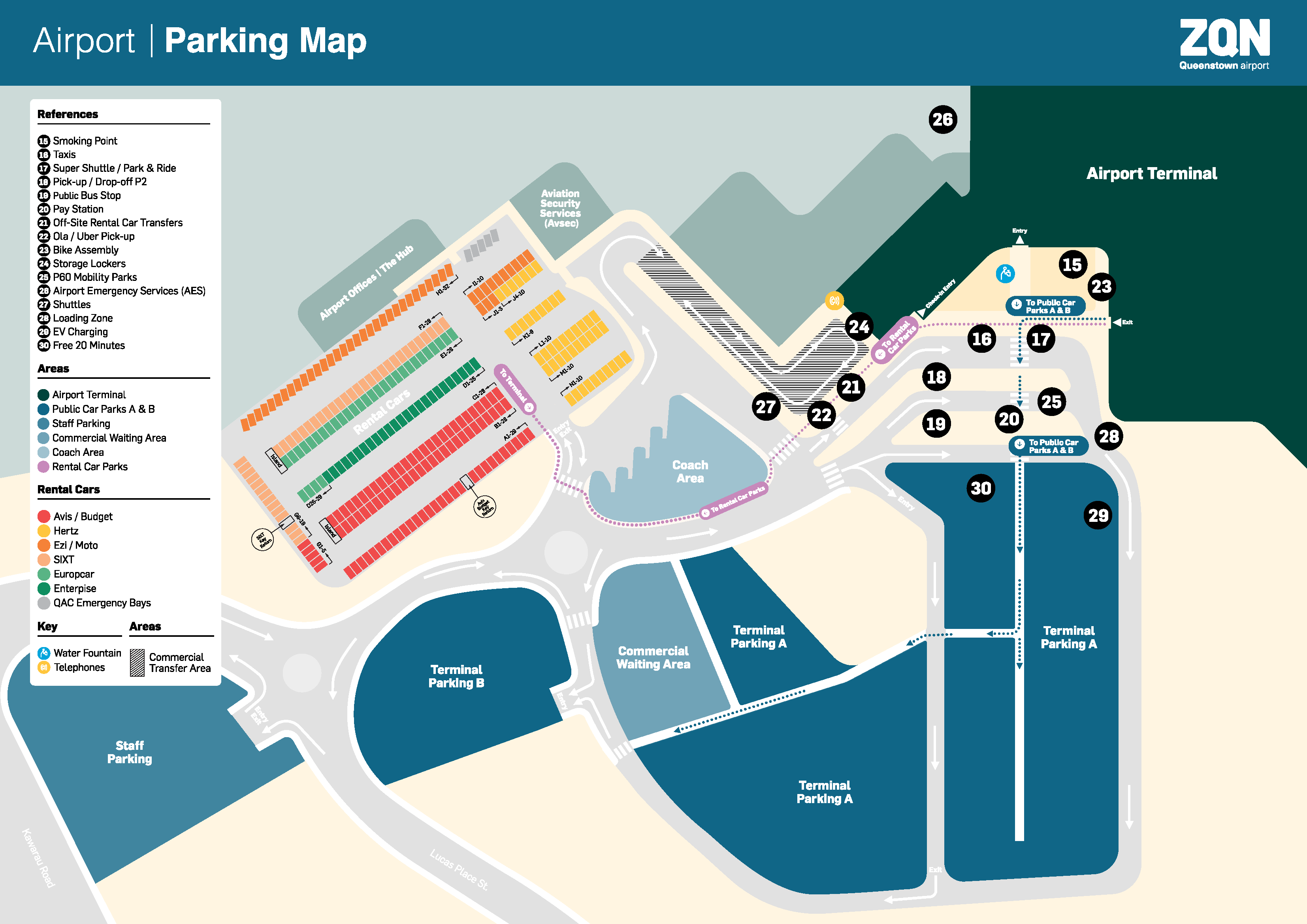 Airport Information Queenstown Airport Map